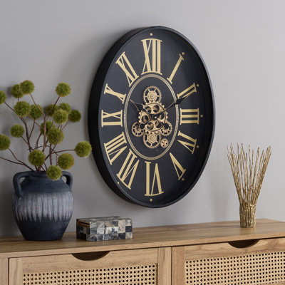 Williston Forge Crosby Oval Roman Gear Clock - Wayfair Canada